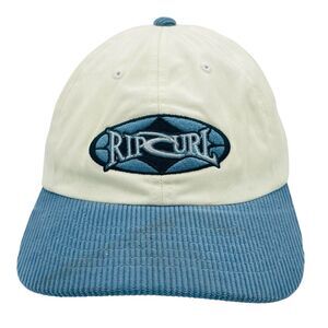 Rip Curl Heritage Corduroy Beige Blue Oval Snap Back Cap